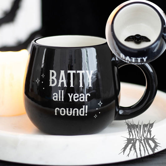 Batty All Year Round Rounded Ceramic Peekaboo Mug