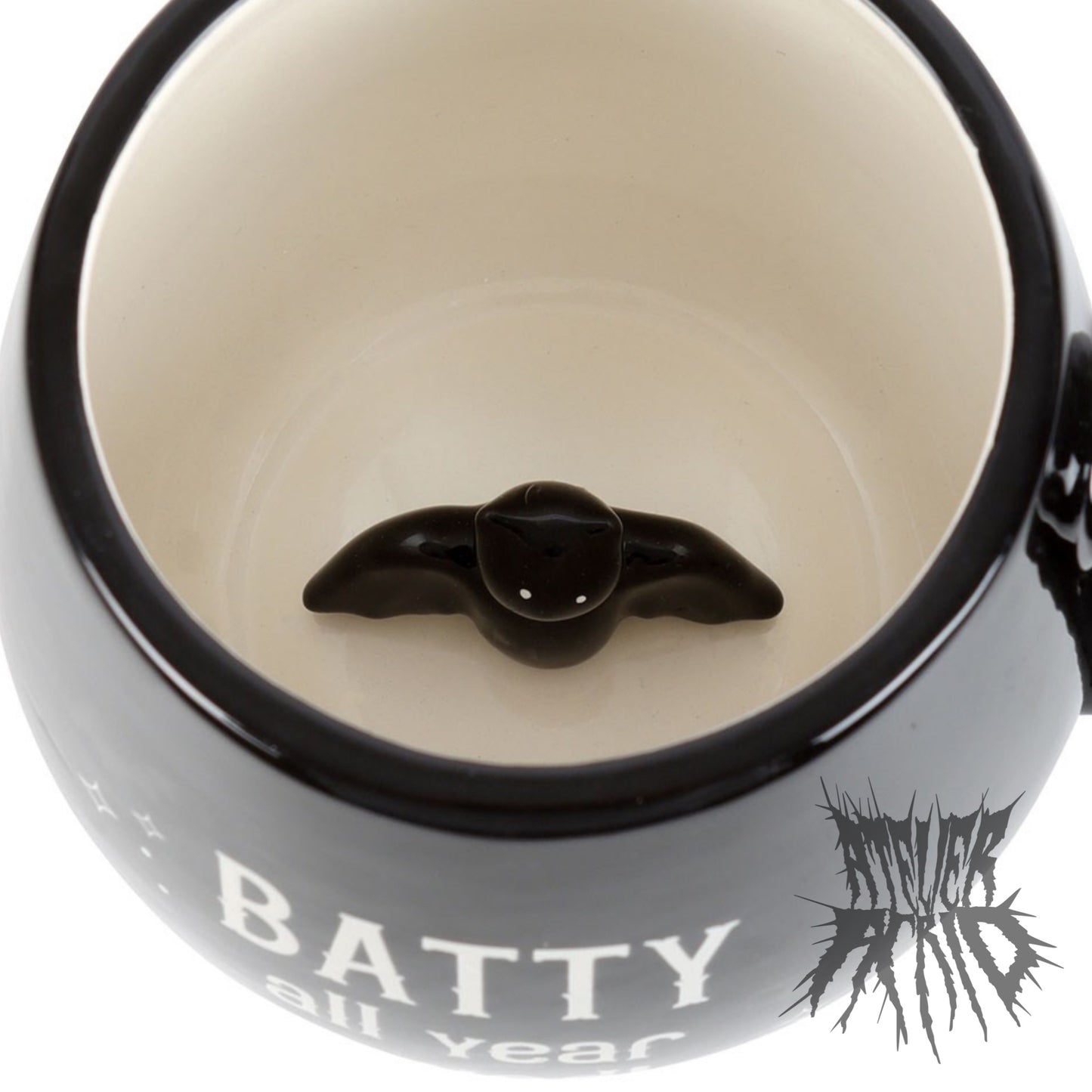 Batty All Year Round Rounded Ceramic Peekaboo Mug