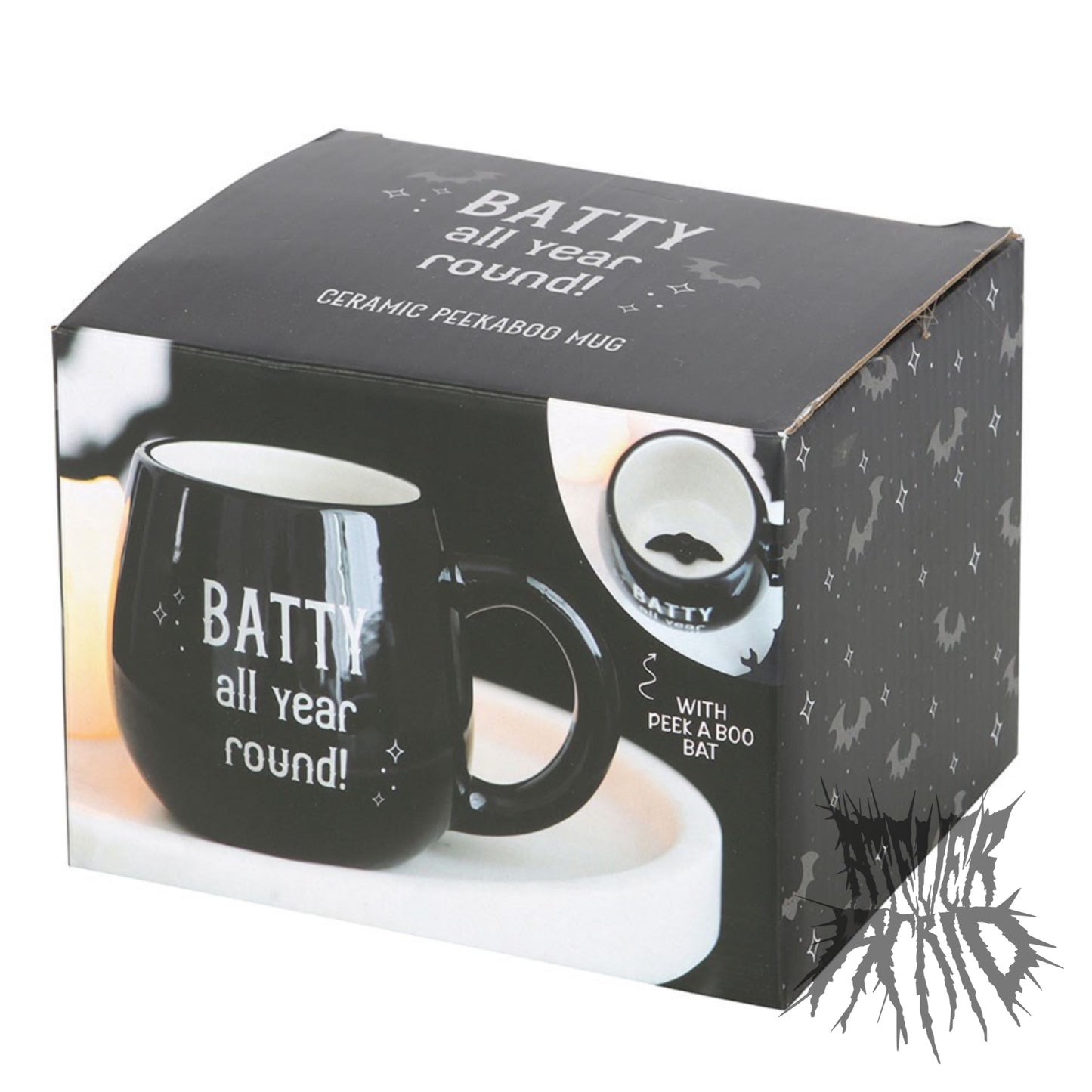 Batty All Year Round Rounded Ceramic Peekaboo Mug
