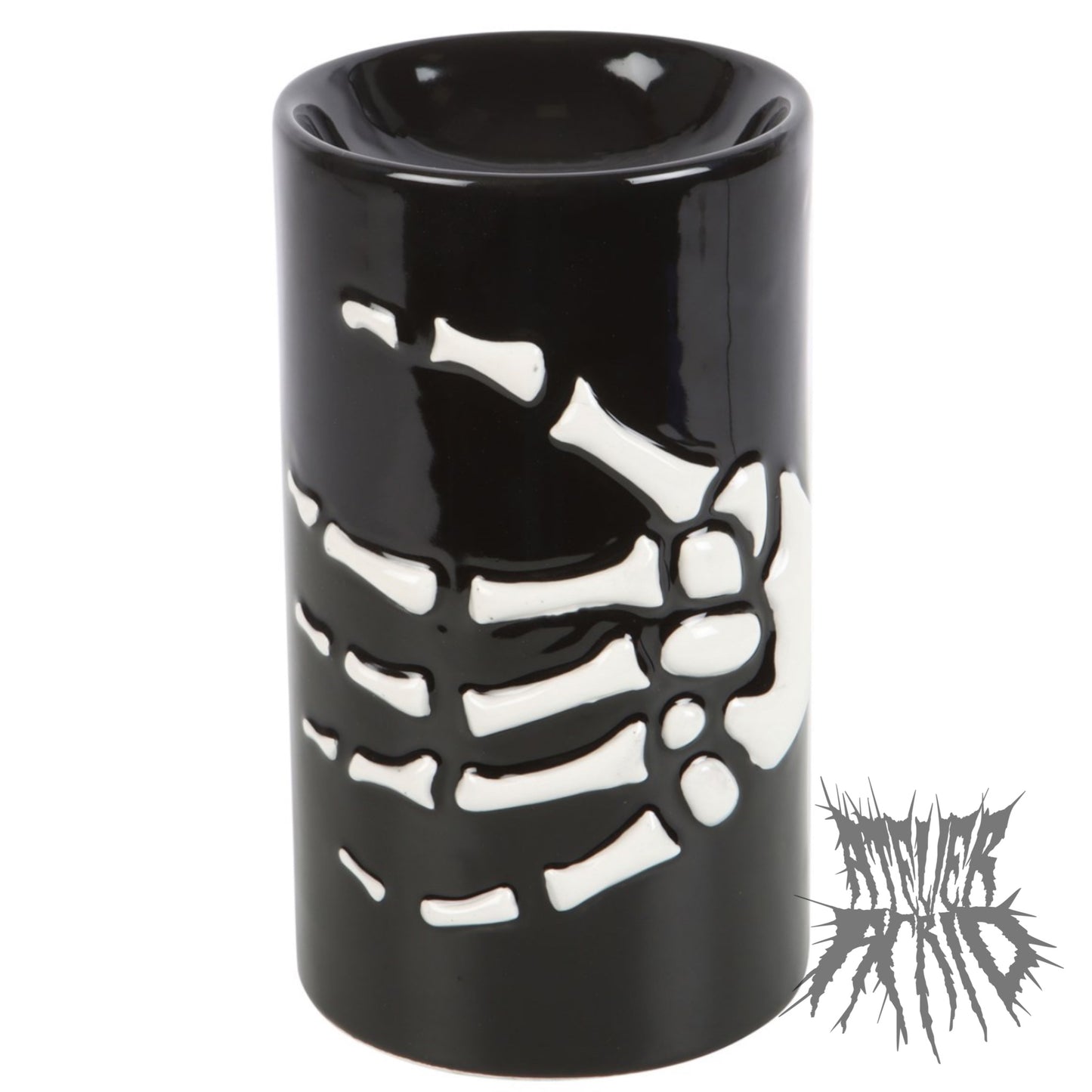 Skeleton Hand Black Ceramic Oil Burner