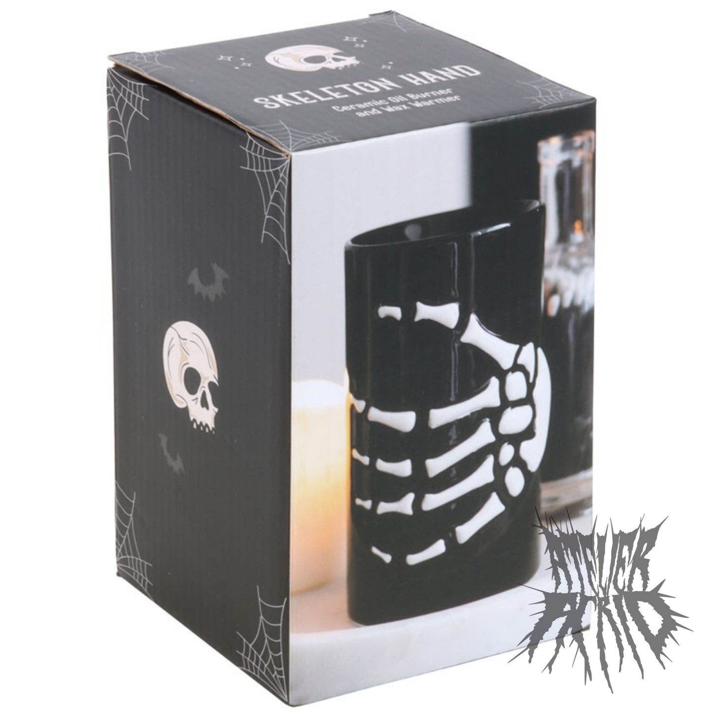 Skeleton Hand Black Ceramic Oil Burner