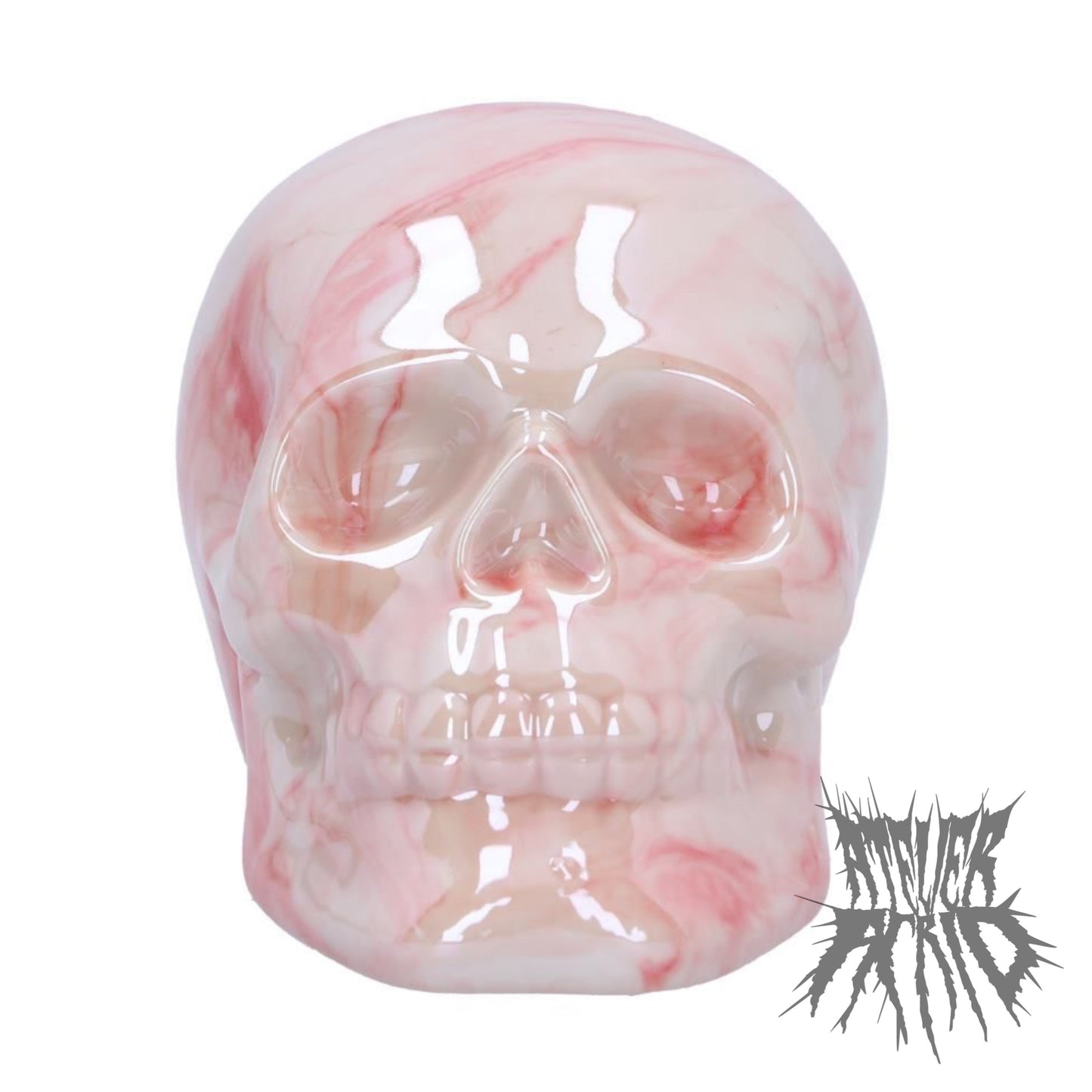 Marbellum Pink Marble Skull (Small) 7cm