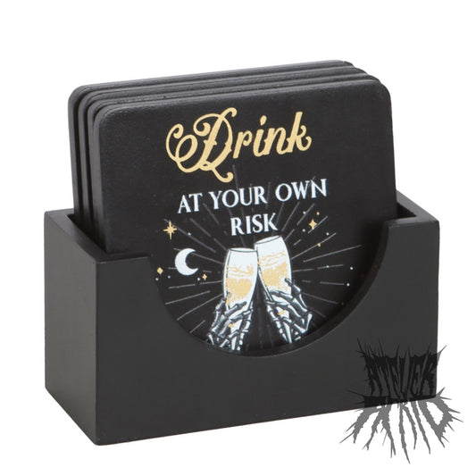 Set of 4 Til Death Do Us Party MDF Coasters