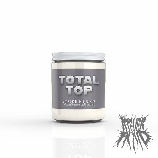 Strike & Burn Total Top Cuban Tobacco Leaf and Leather Candle