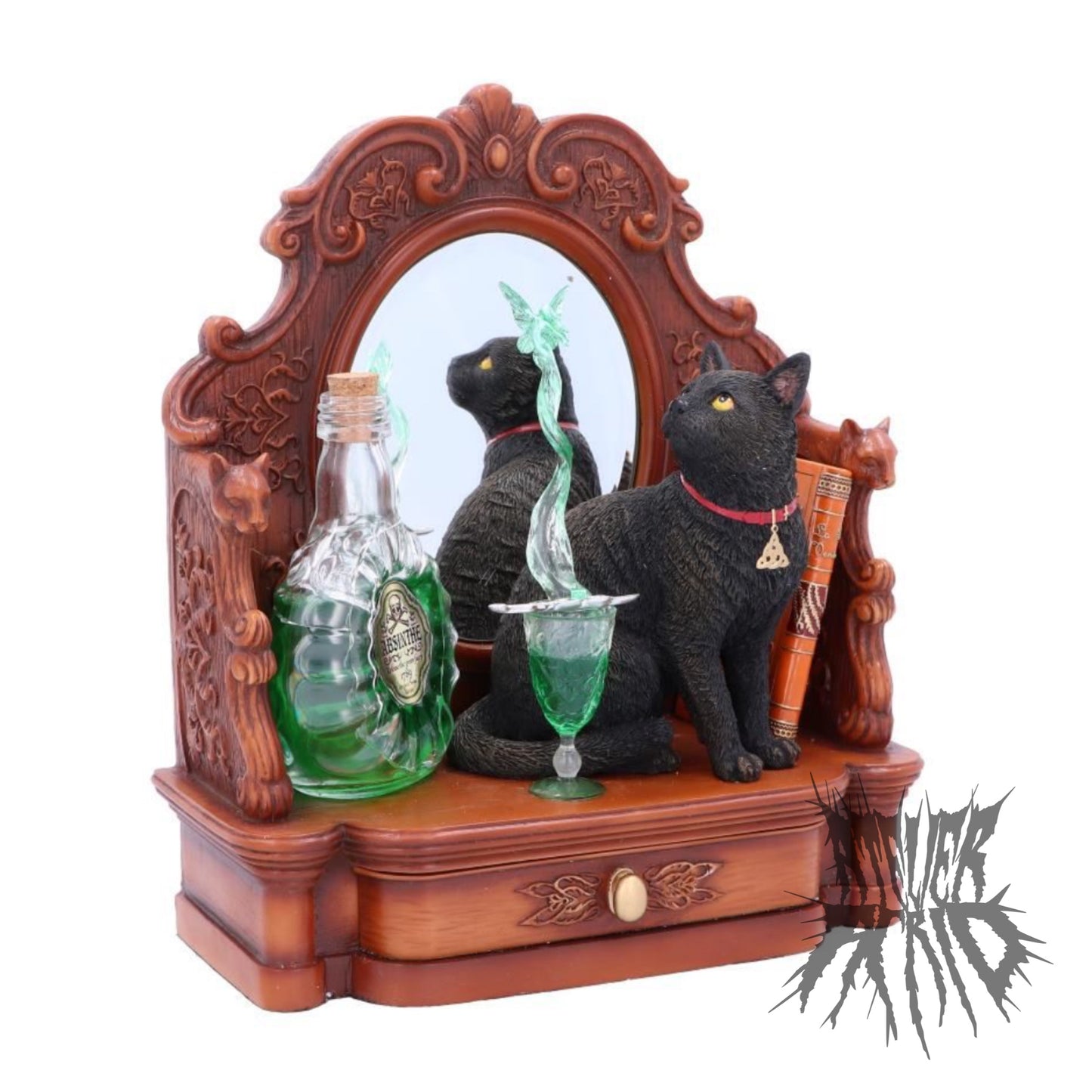 Lisa Parker Absinthe Cat and Green Fairy Figurine