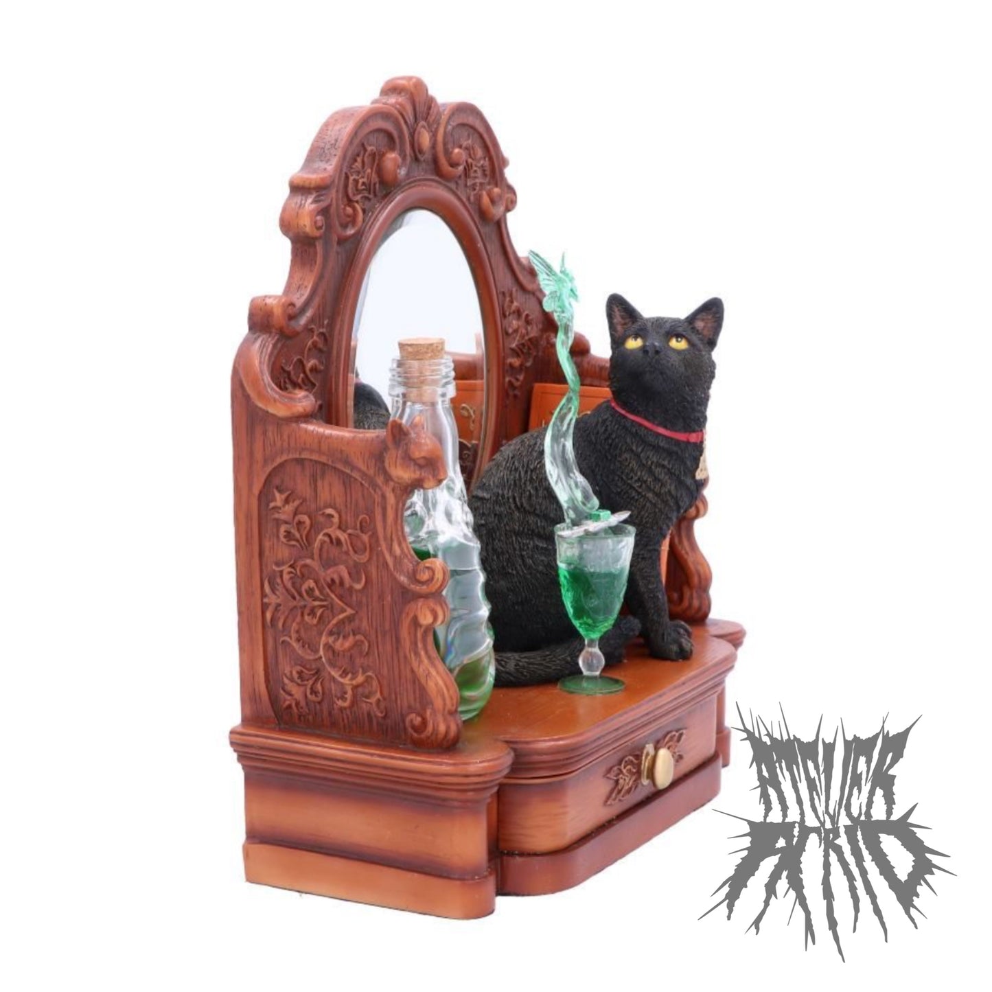 Lisa Parker Absinthe Cat and Green Fairy Figurine
