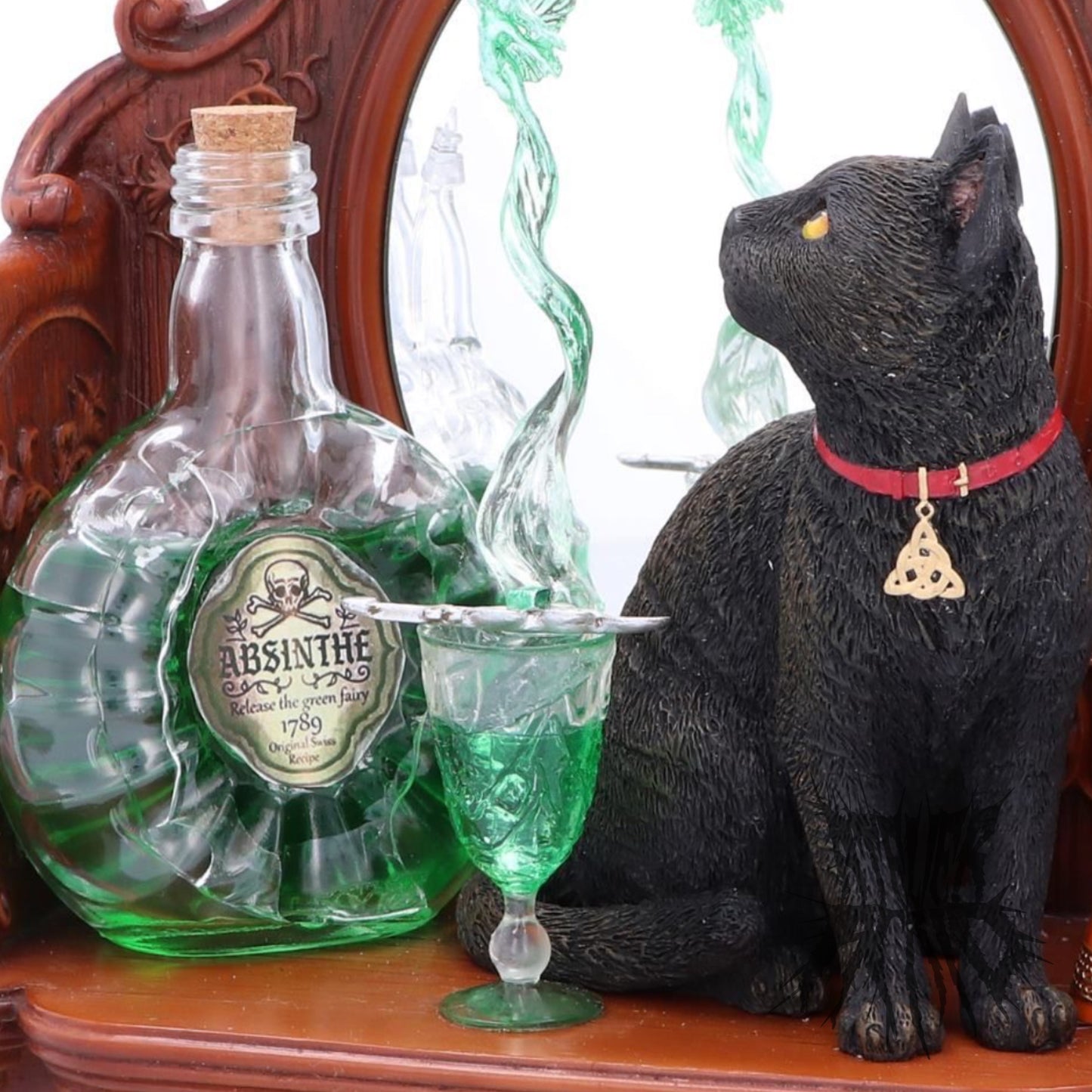 Lisa Parker Absinthe Cat and Green Fairy Figurine