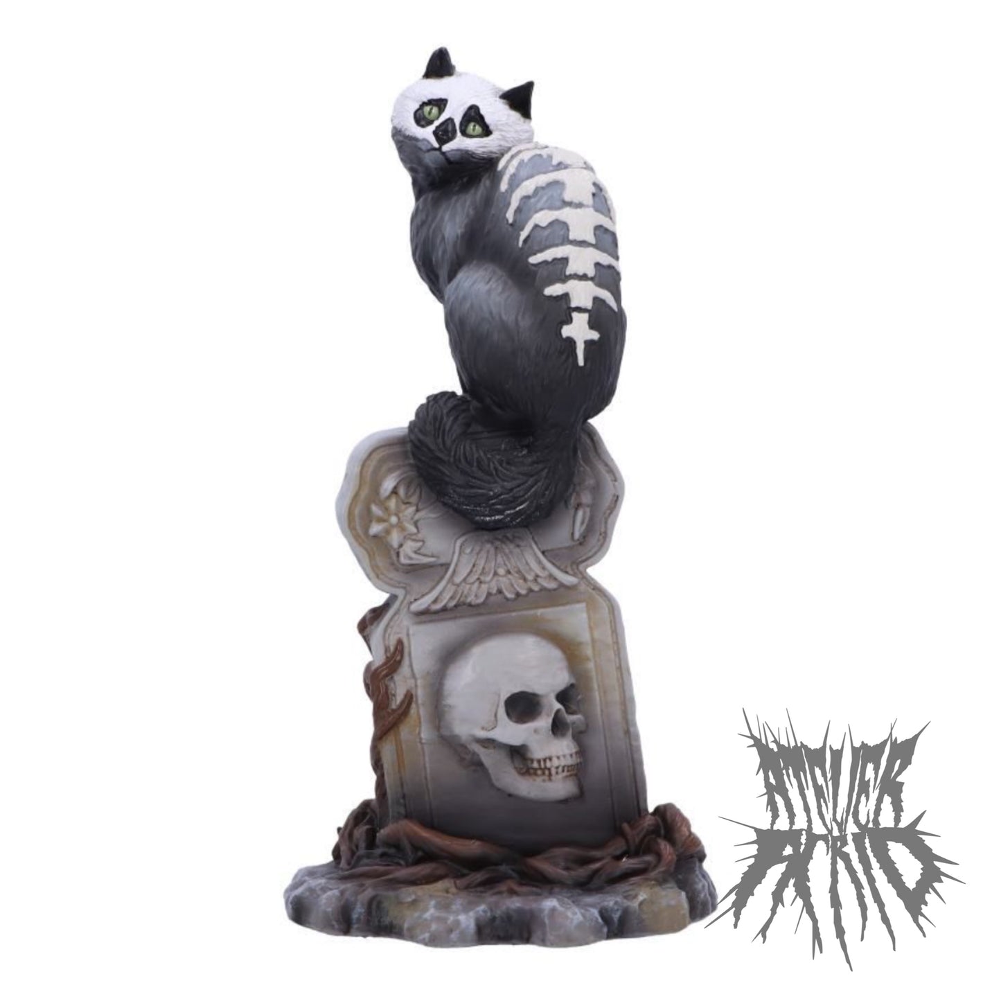 Skull Cat by Martin Hanford 15cm