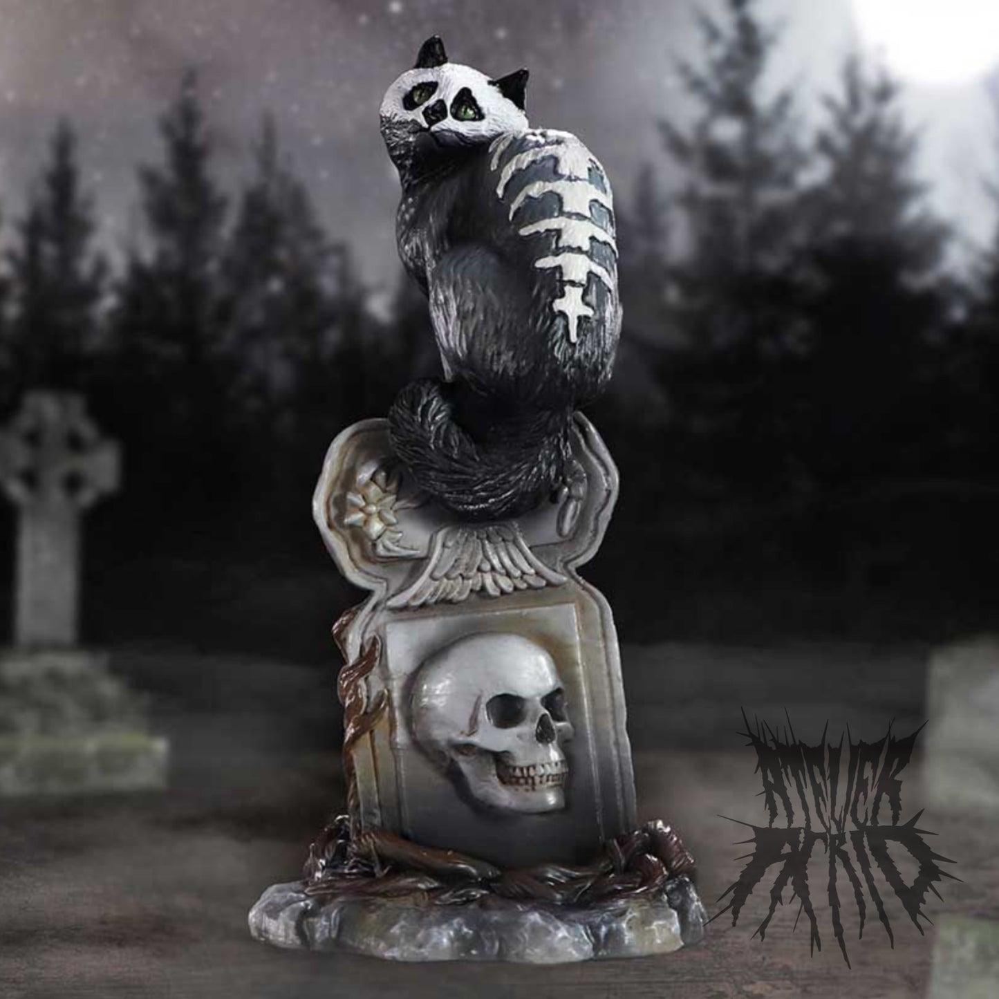 Skull Cat by Martin Hanford 15cm