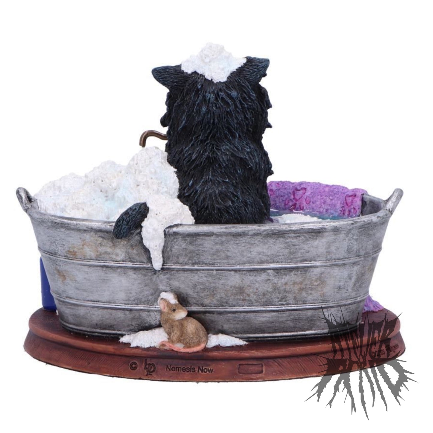 Black Cat Bath Time Figurine by Lisa Parker