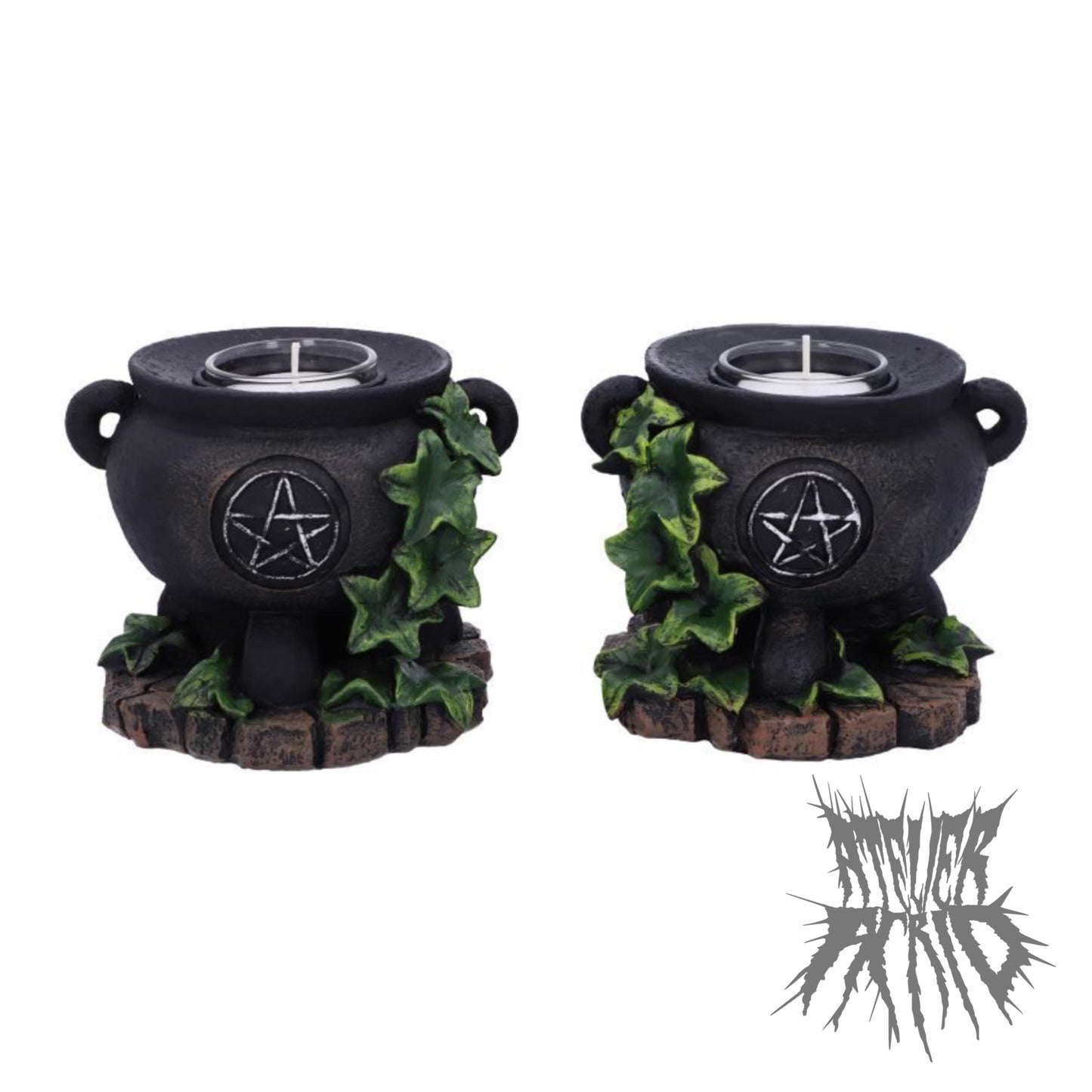 Ivy Cauldron Candle Holder 11cm (Set of 2)