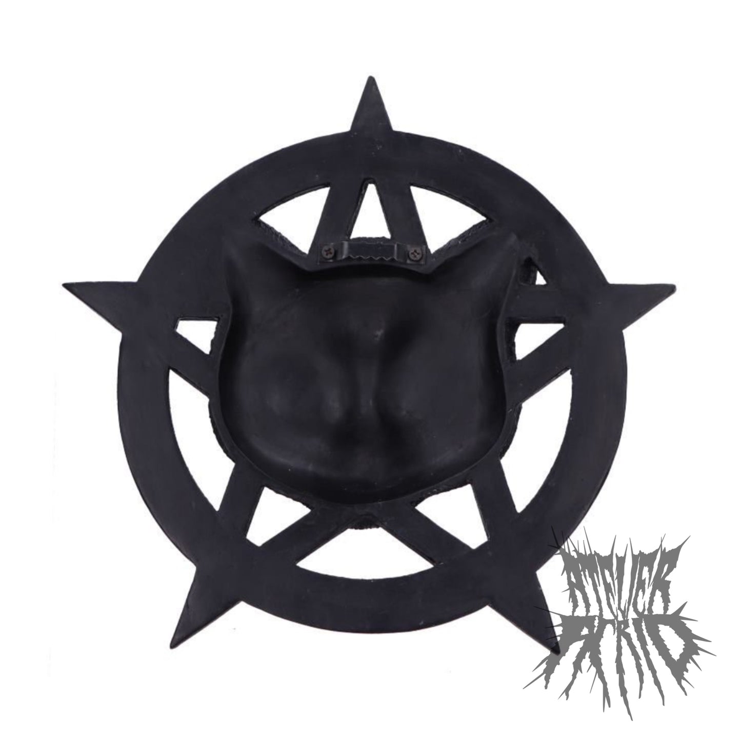 Feline Worship Cat Pentagram Wall Plaque 25.5cm