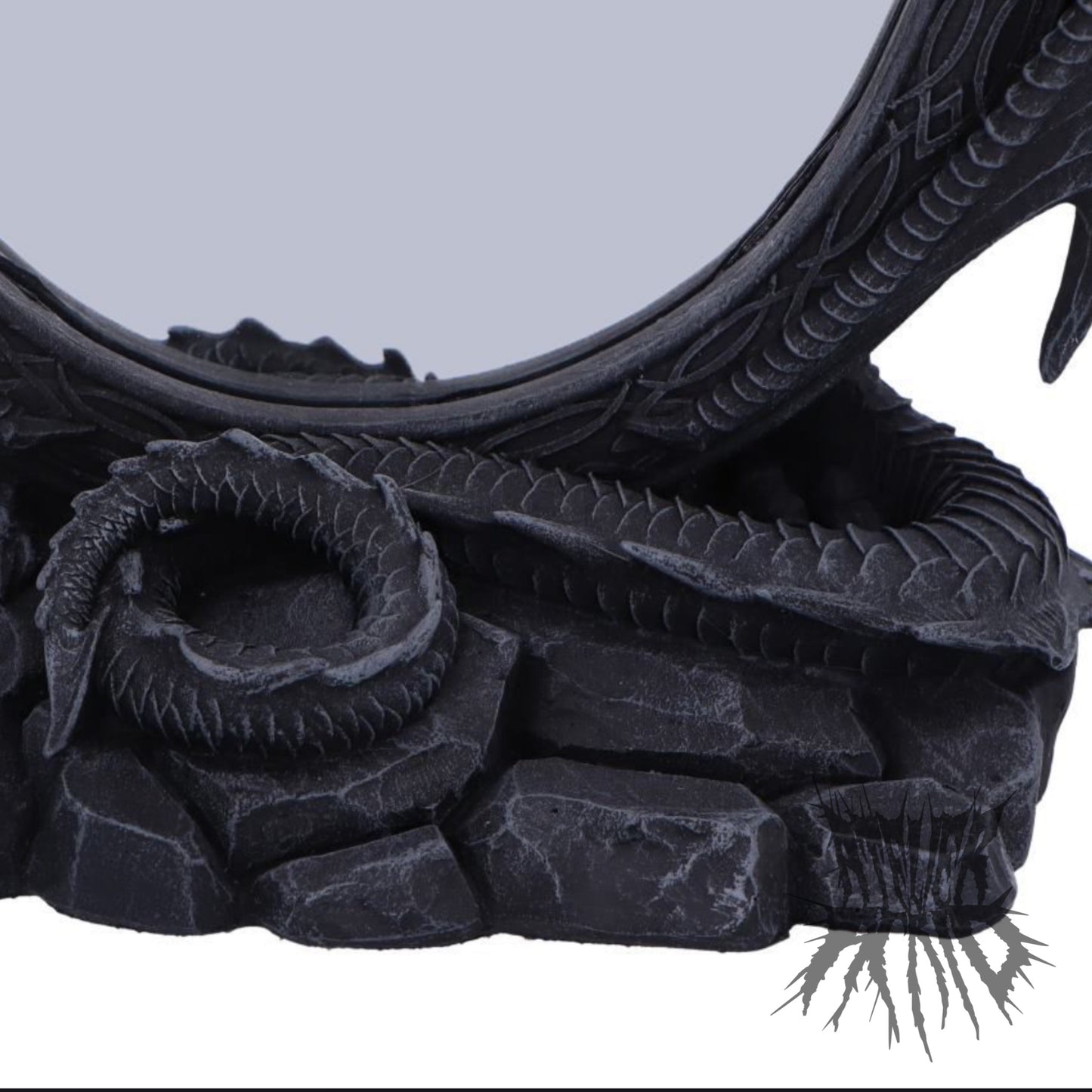 Scaled Reflection Dragon Mirror 29cm