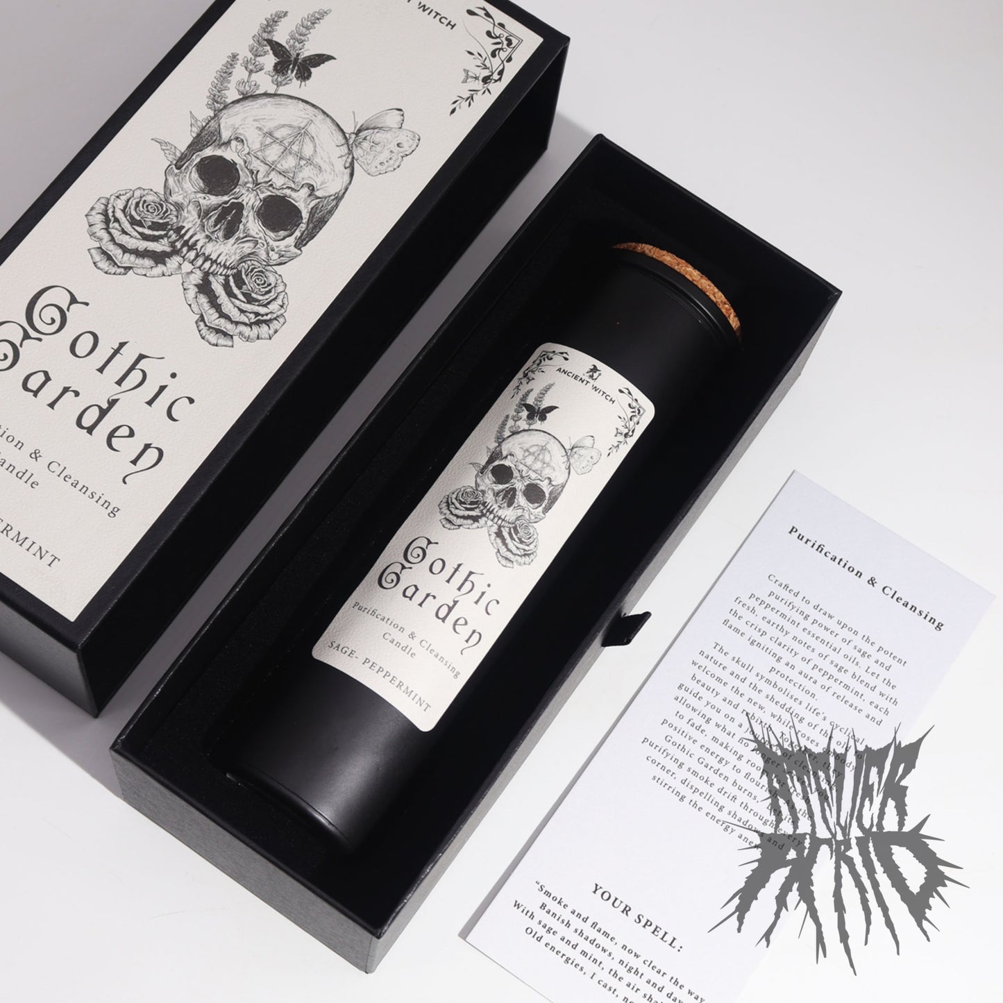 Gothic Garden Ancient Witch Ritual Candle - Gift Boxed with Spell Card