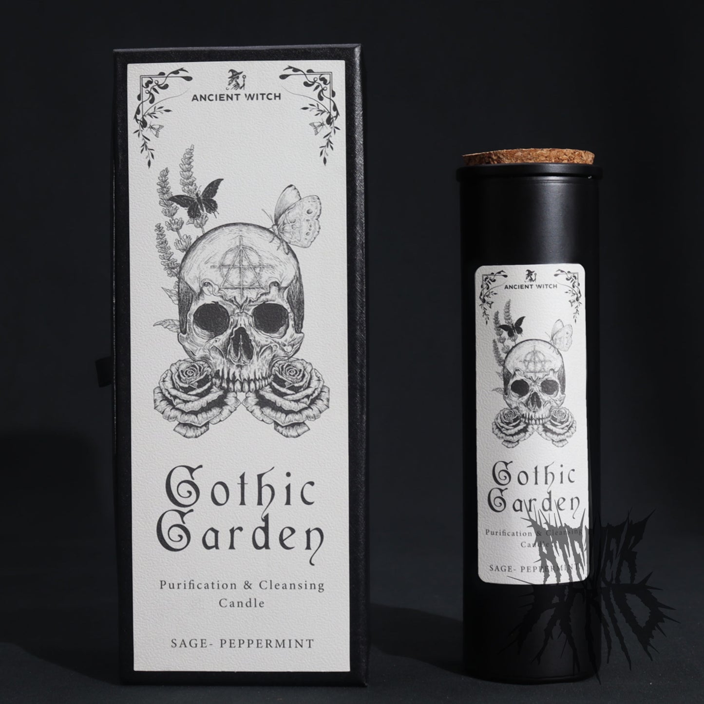 Gothic Garden Ancient Witch Ritual Candle - Gift Boxed with Spell Card