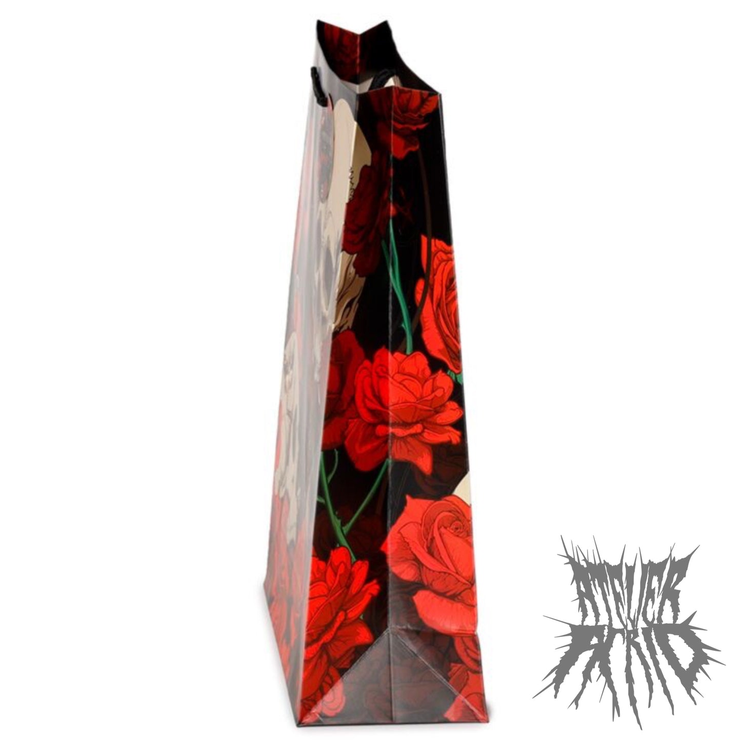 Skulls and Roses Red Roses Gift Bag Extra Large - Gothic Gift Bag