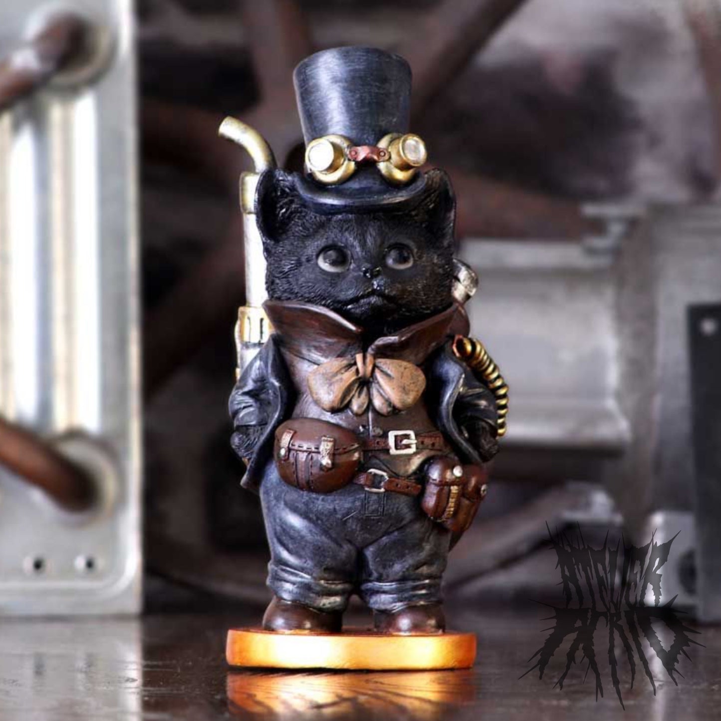 Steamsmith's Cat 19.5cm - Steampunk Cat Figurine