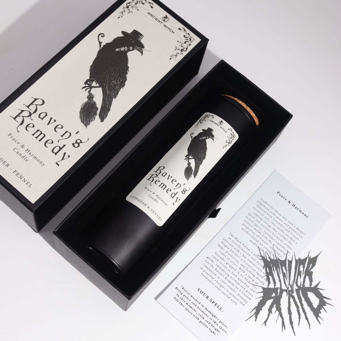 Raven’s Remedy Ancient Witch Ritual Candle - Gift Boxed Spell Candle with Ritual Card