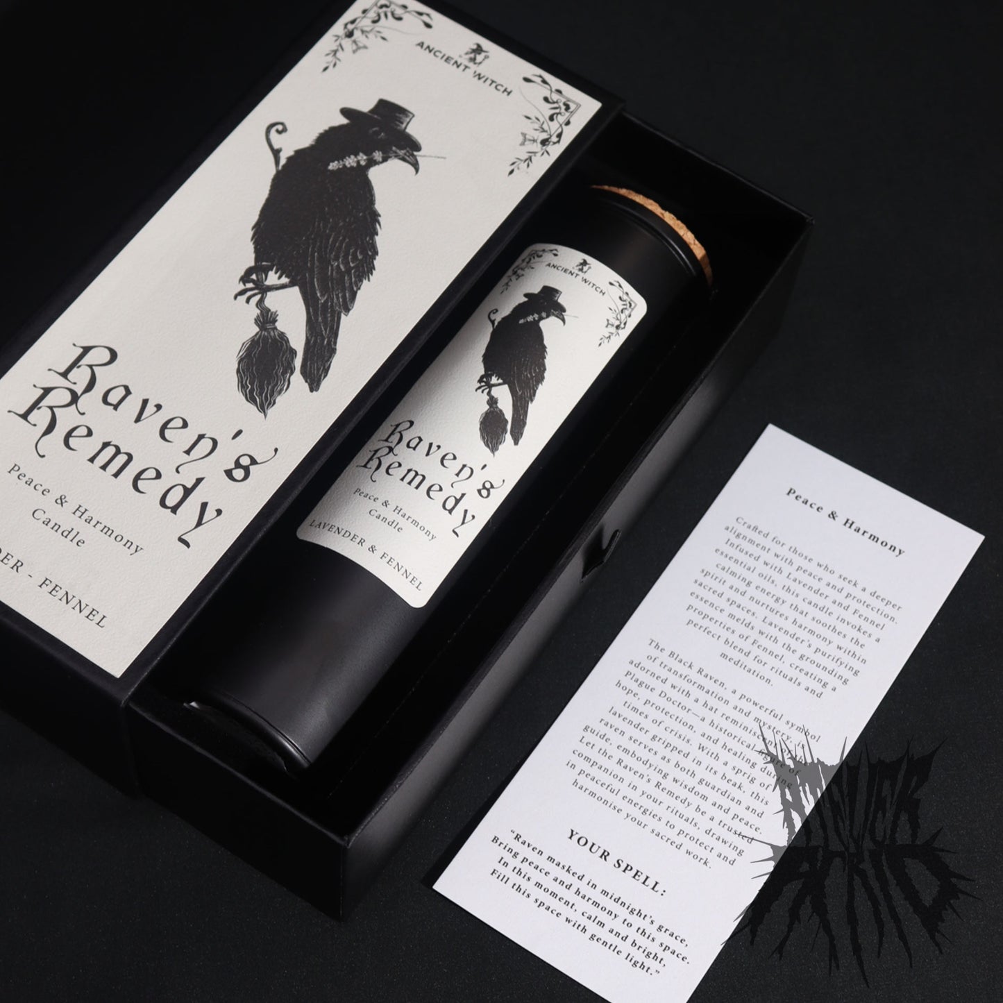 Raven’s Remedy Ancient Witch Ritual Candle - Gift Boxed Spell Candle with Ritual Card