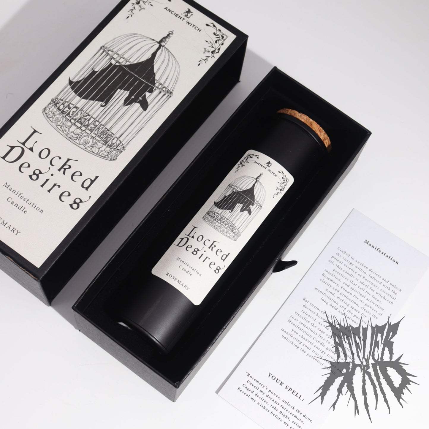 Locked Desires Ancient Witch Ritual Candle - Gift Boxed Manifestation Spell Candle with Ritual Card