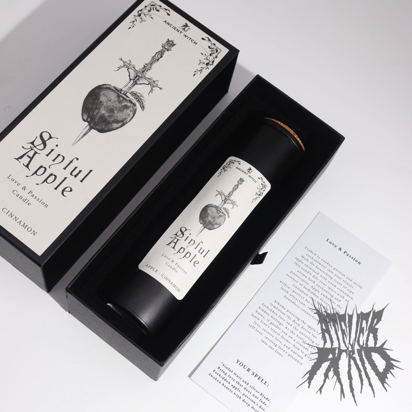 Sinful Apple Ancient Witch Ritual Candle - Gift Boxed Love Spell Candle with Ritual Card