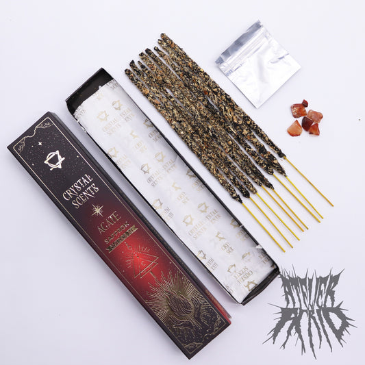 Red Agate Crystal Scents Smudge Incense - Saffron
