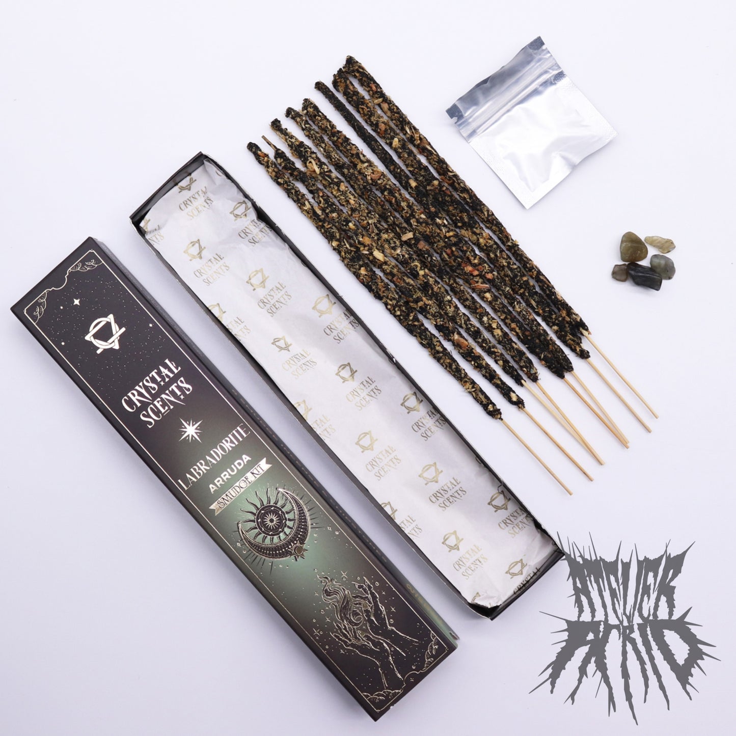 Pyrite Crystal Scents Smudge Incense - Cinnamon