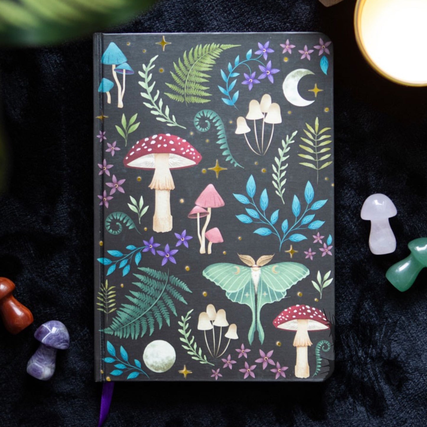 Dark Forest Print Notebook. Gothic forest Notebook.