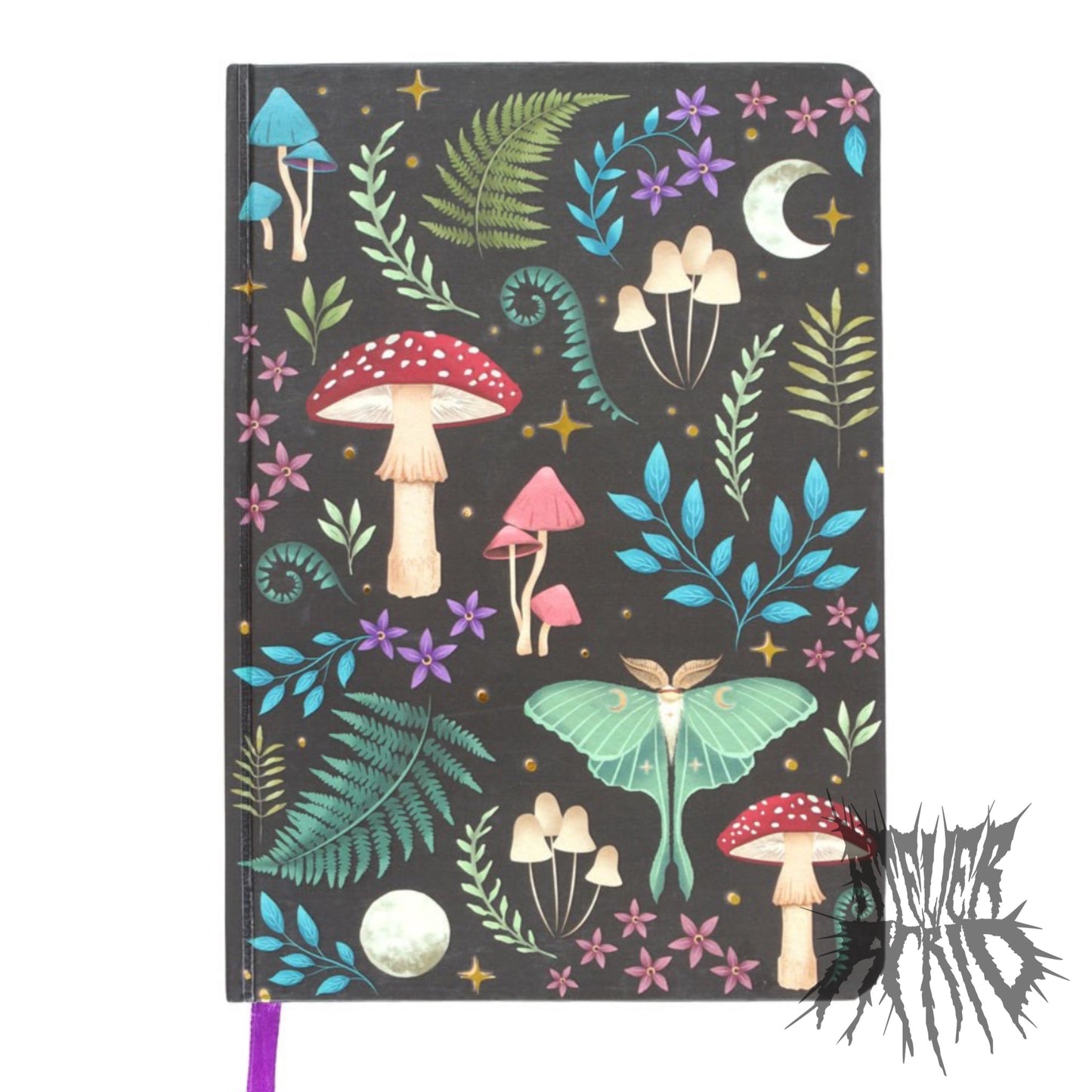 Dark Forest Print Notebook. Gothic forest Notebook.