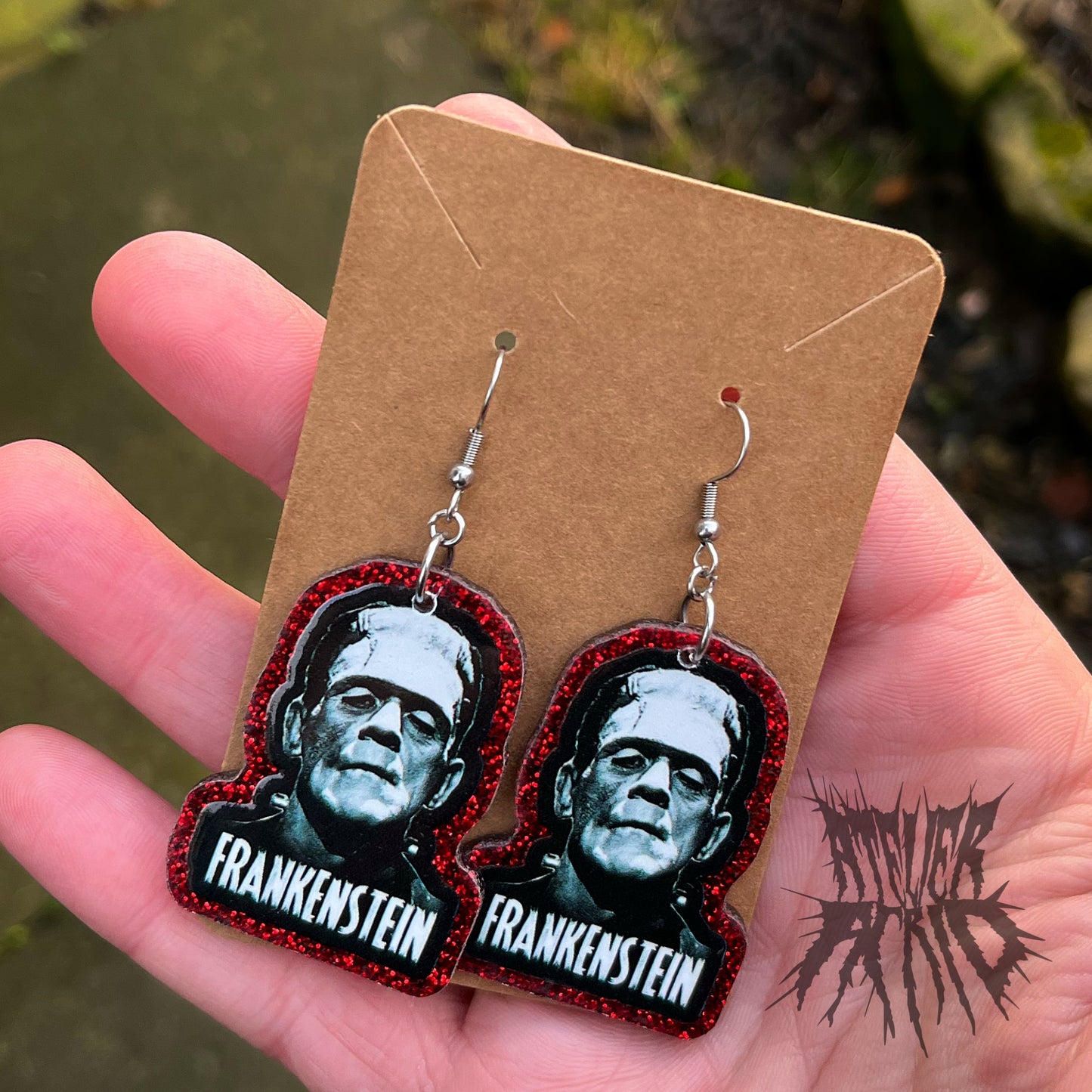 The Frankenstein Glitter Earrings