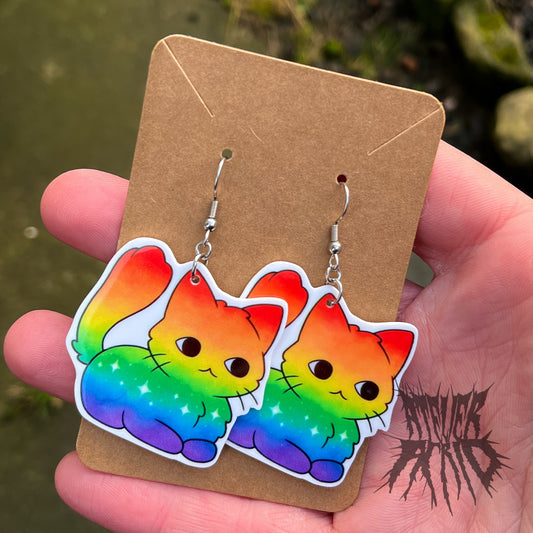 The Pride Kitty Earrings