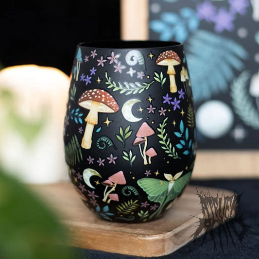 Dark Forest Print Stemless Glass 500ml