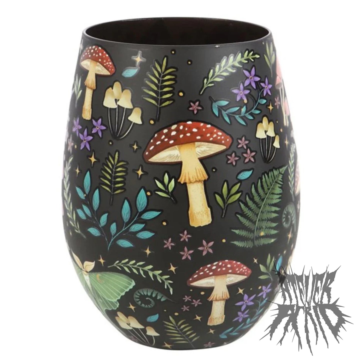 Dark Forest Print Stemless Glass 500ml
