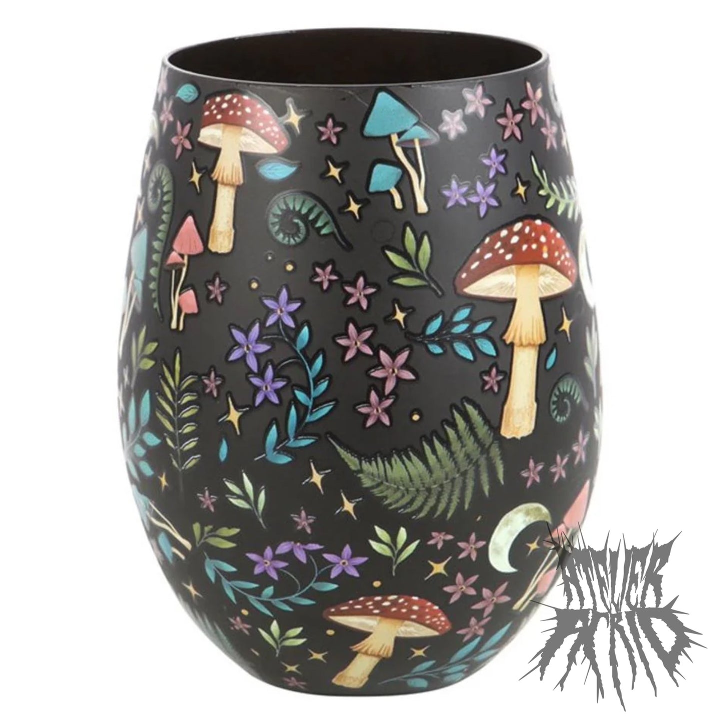 Dark Forest Print Stemless Glass 500ml