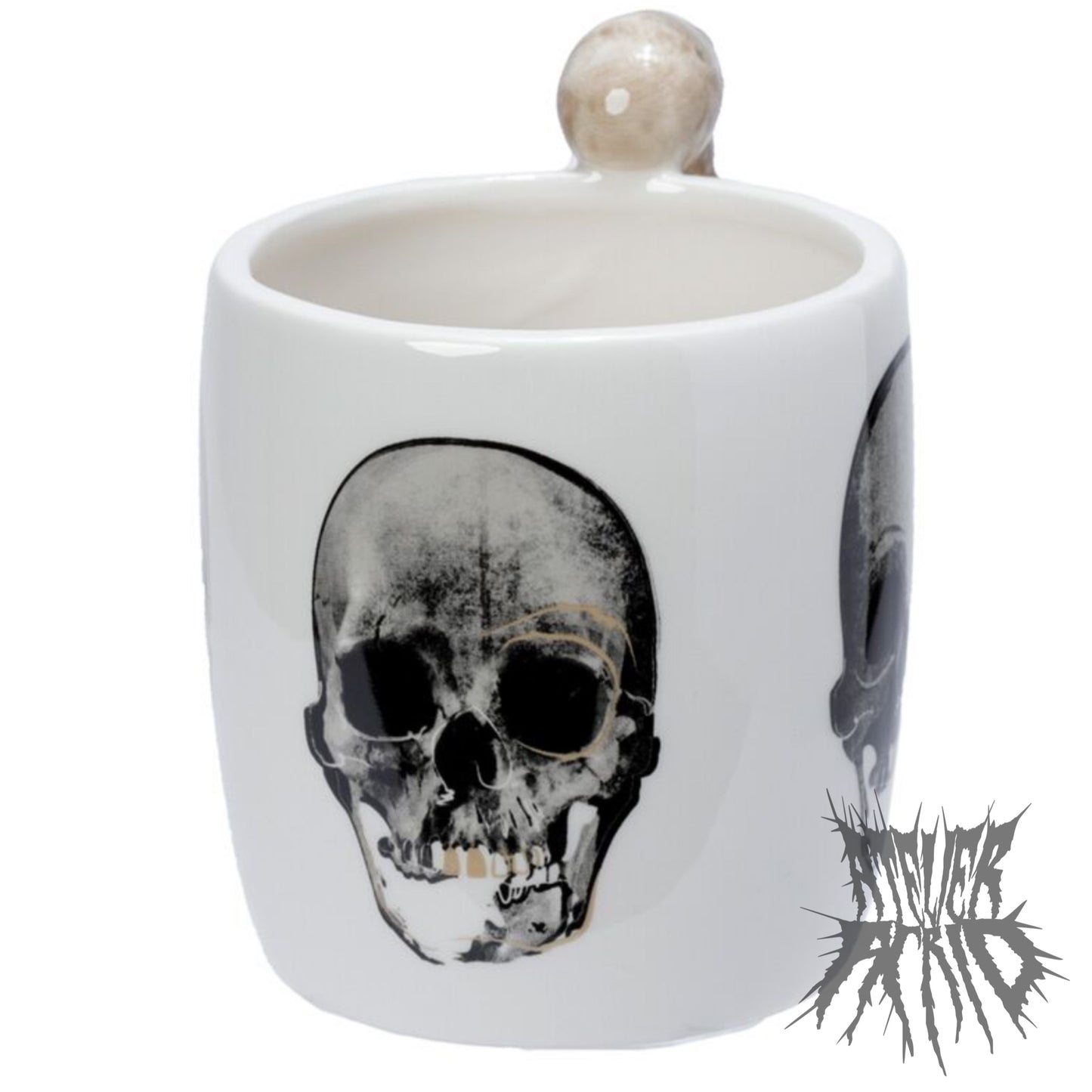 Skeleton Ceramic Shaped Handle Mug