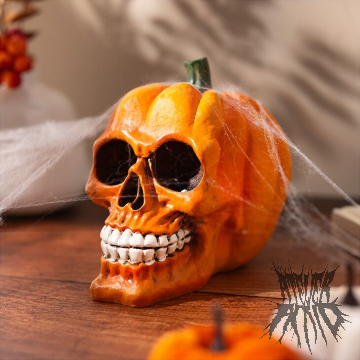 Pumpkin Skull - Gothic Skull Ornament. Pumpkin Gift