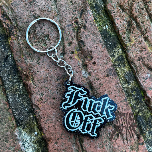 The Fu*k off Glitter Keyring (Black)