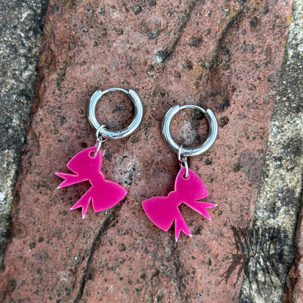 The Bow Hoop Earrings - Stainless Steel Hoops
