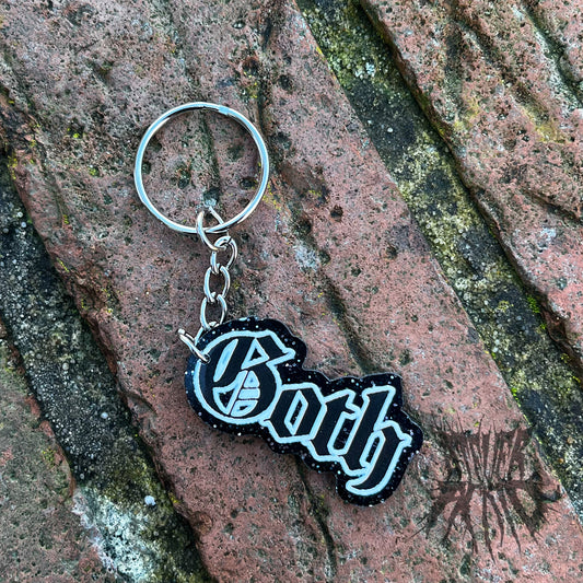 The Goth Glitter Keyring (Black)