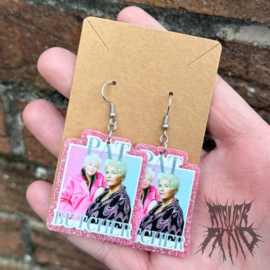 The Pat Butcher Glitter Earrings