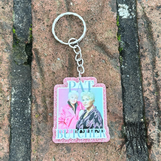 The Pat Butcher Glitter Keyring