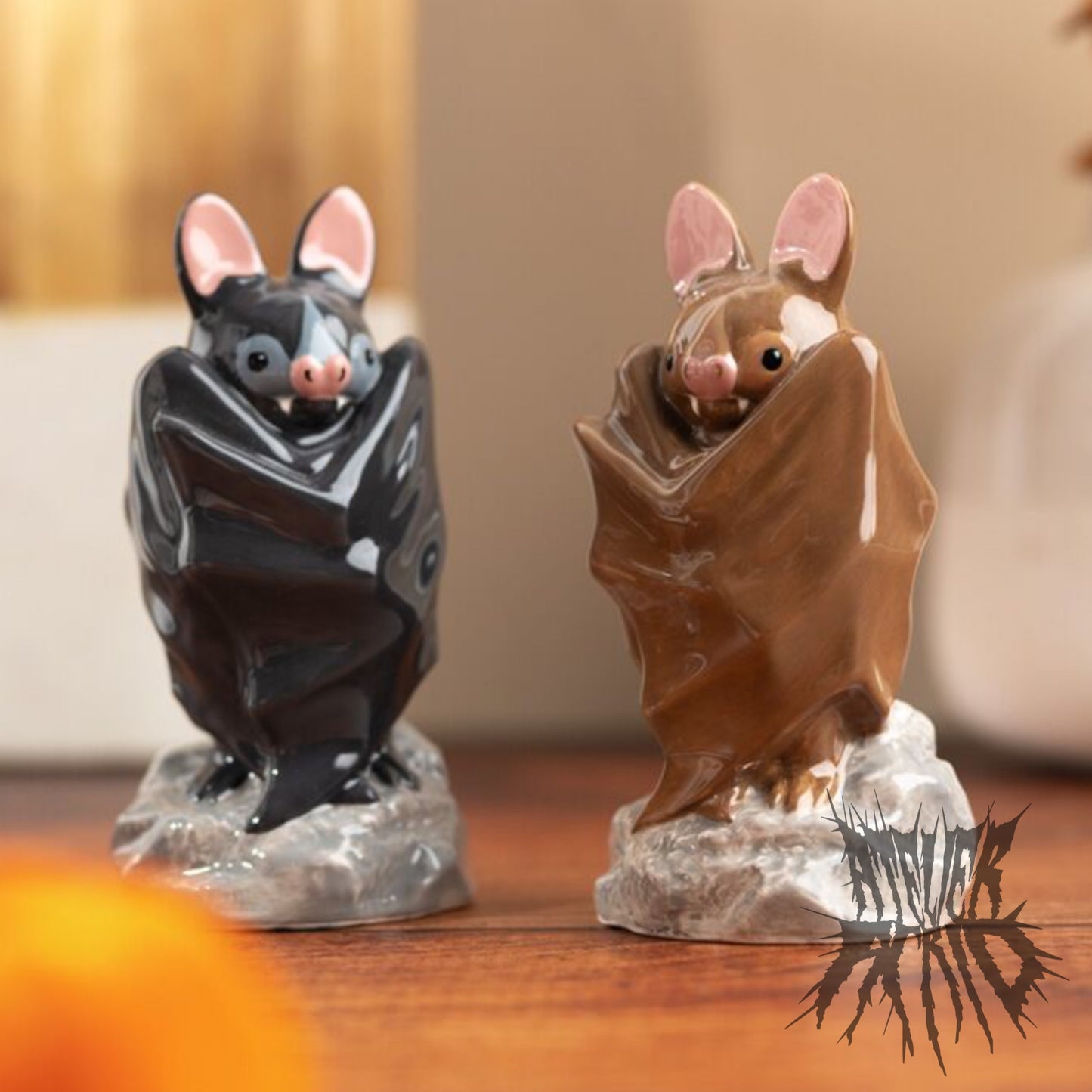 Ceramic Bat Salt & Pepper Set - Gothic Salt and pepper shakers