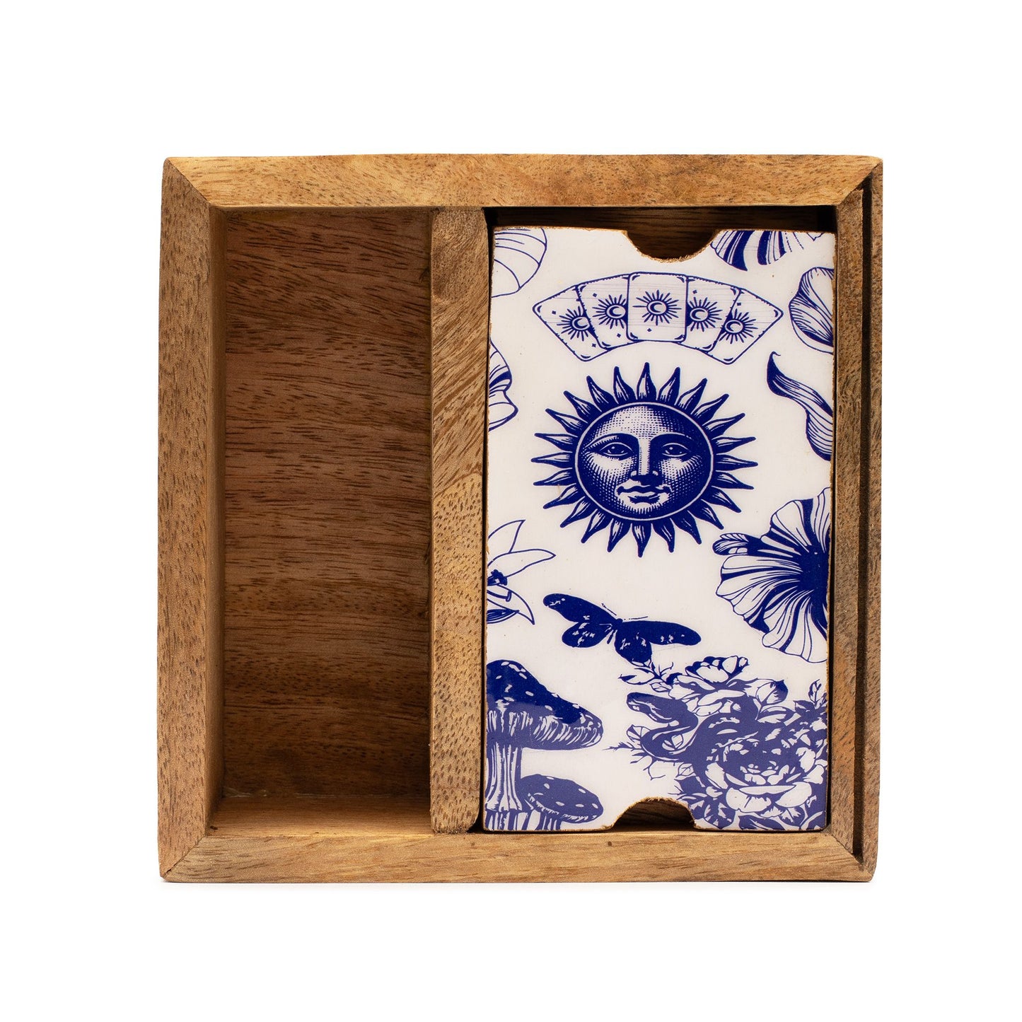 The Celestial Tarot Box - Two Section Tarot Box with Card Holder