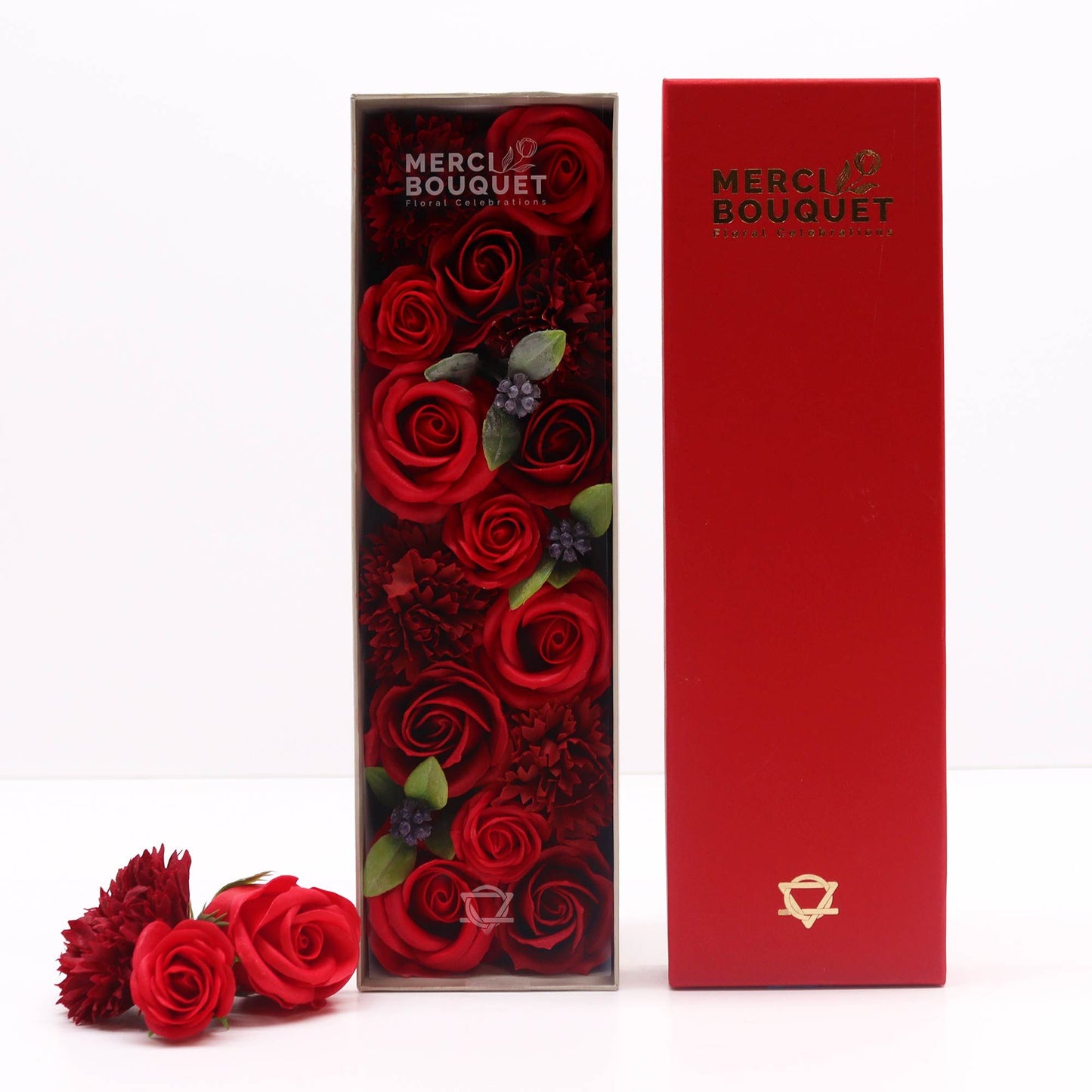 Long Box - Classic Red Roses - Gothic Red Roses - Soap Roses