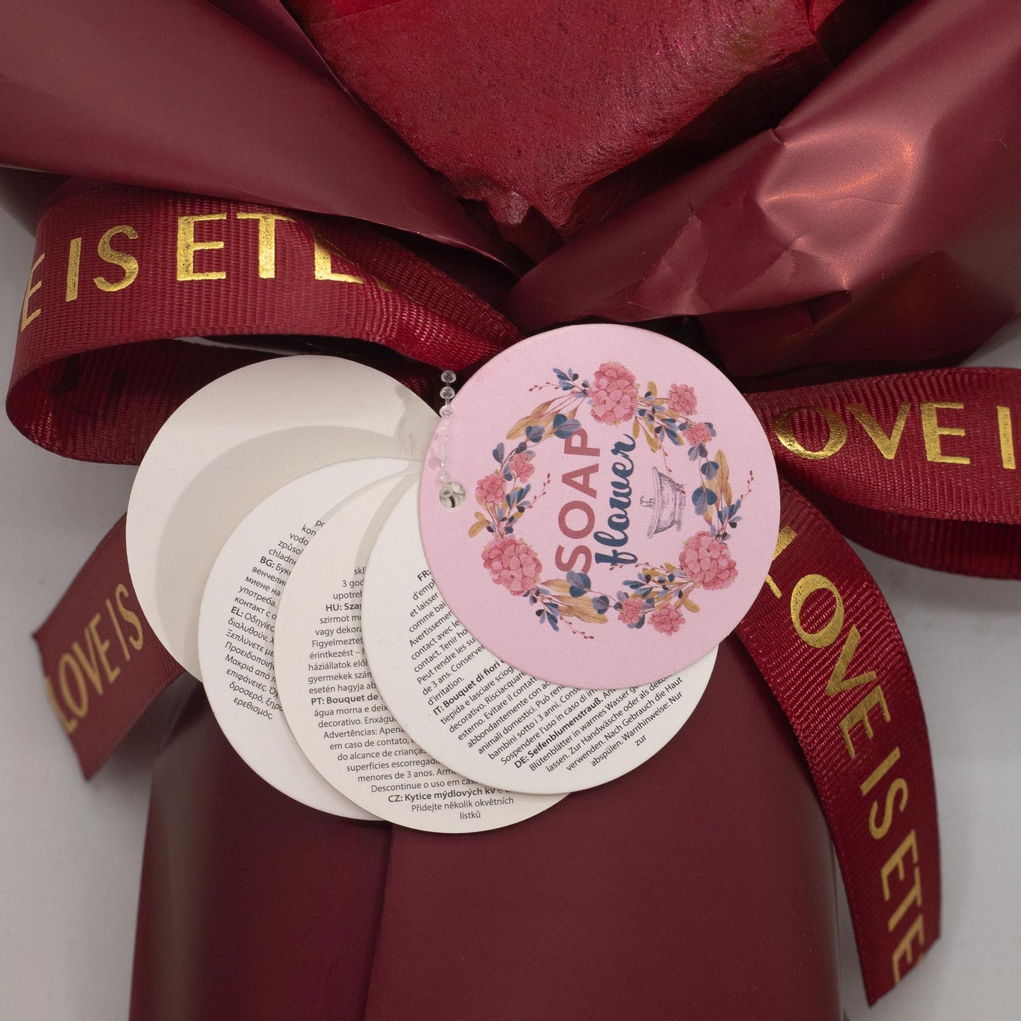 Large Red Rose Bouquet. Love is Eternal Bouquet with Gift Card