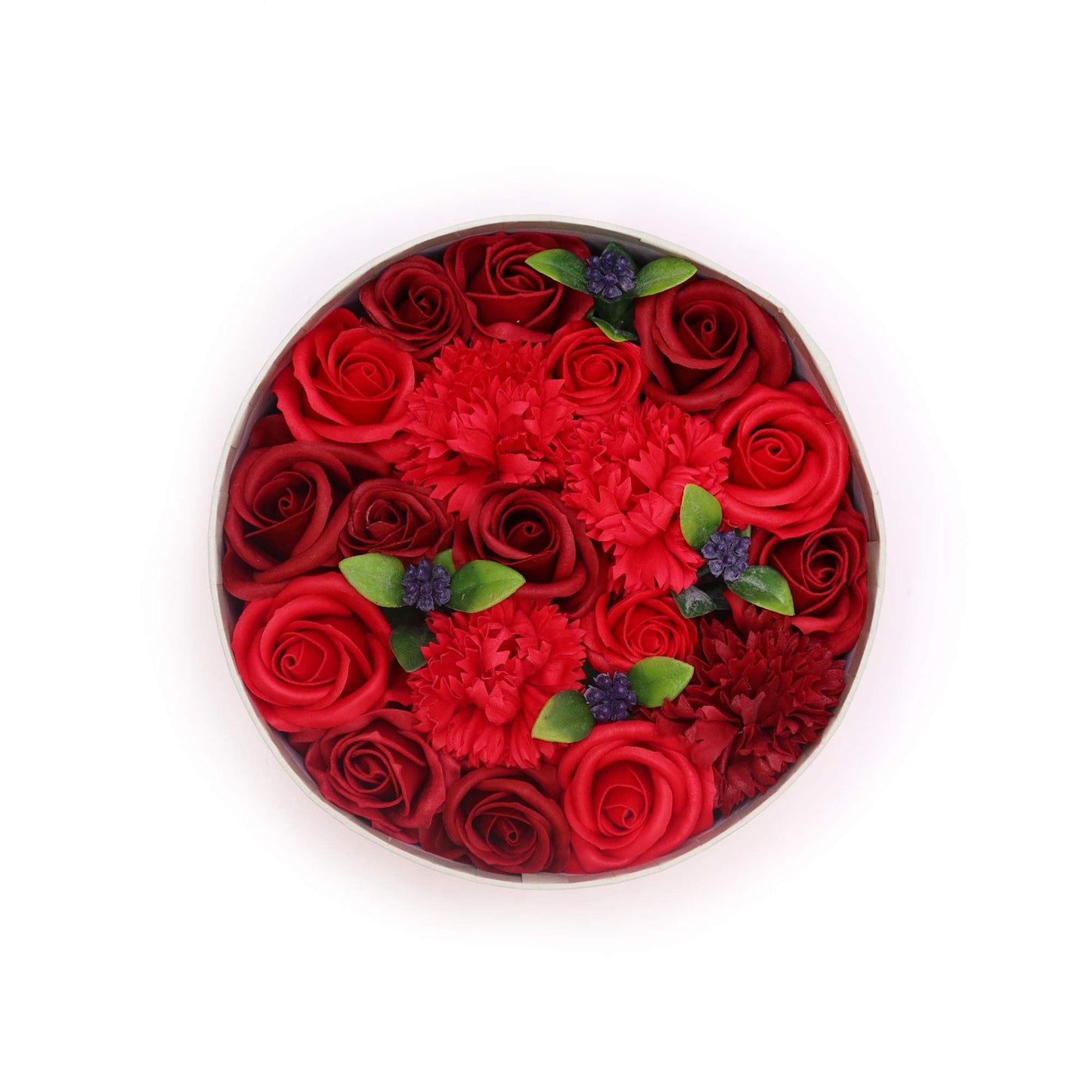 Round Box - Classic Red Roses - Gothic Red Roses - Soap Roses