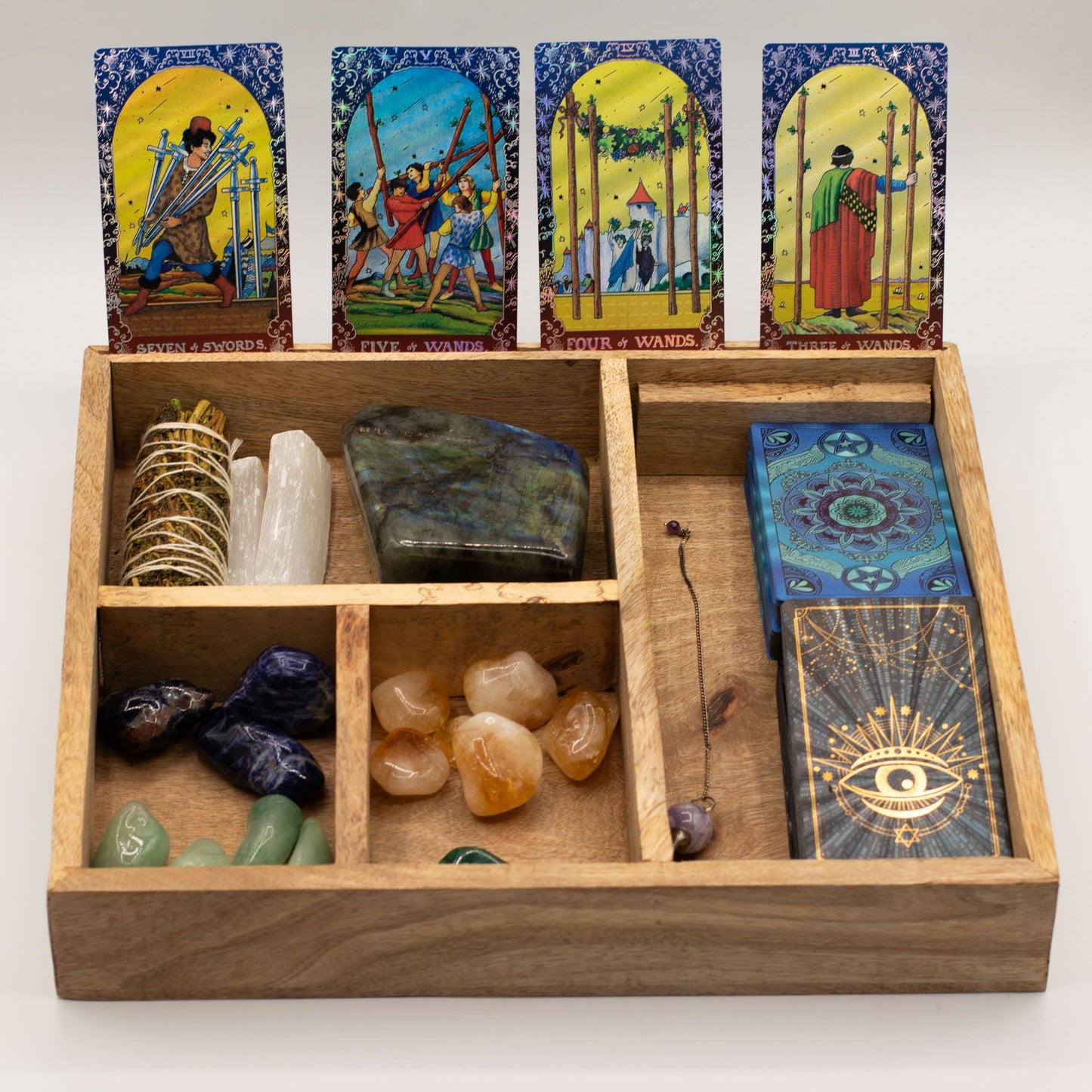 The Arcana Tarot Box - Four Section Tarot Box with Card Holder
