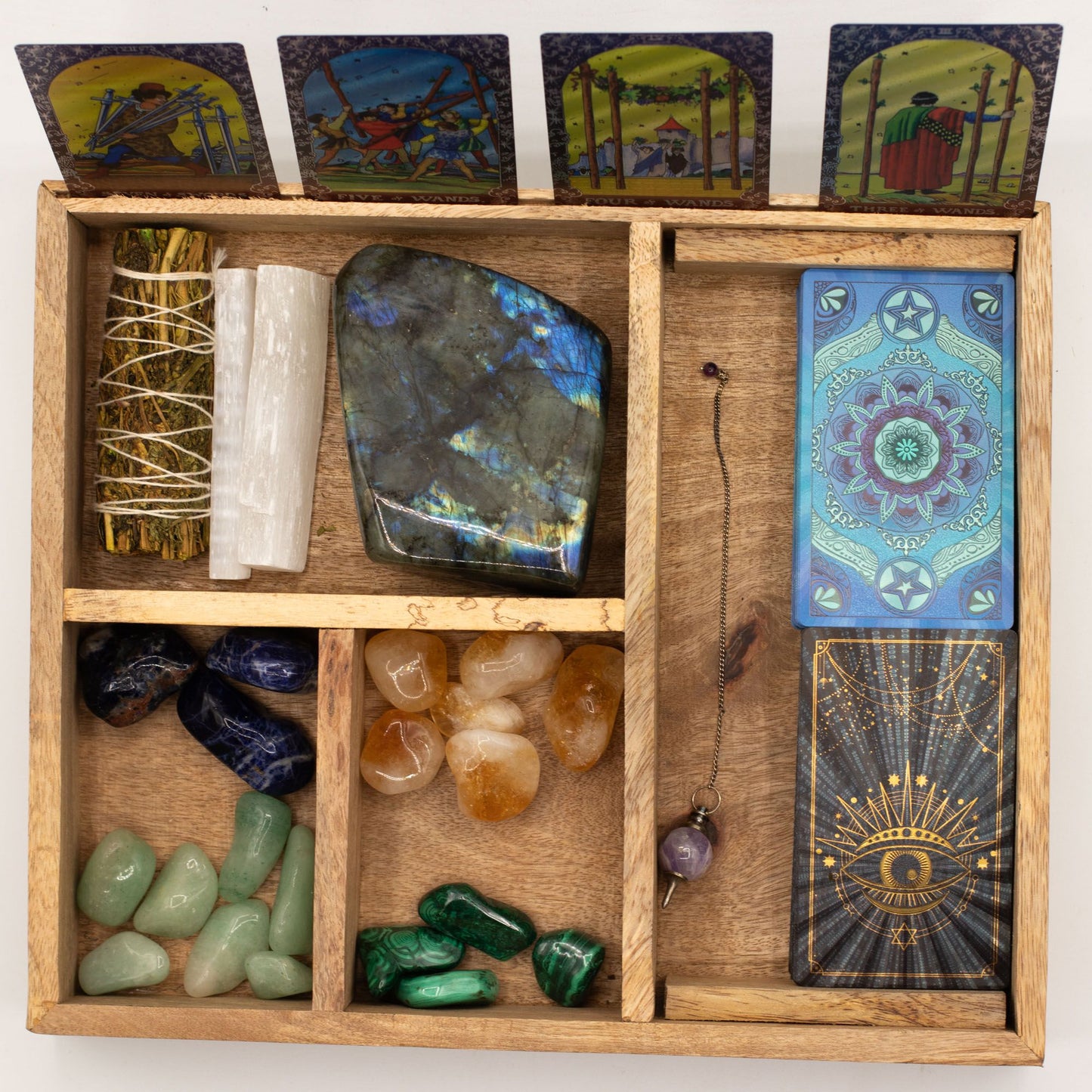 The Arcana Tarot Box - Four Section Tarot Box with Card Holder