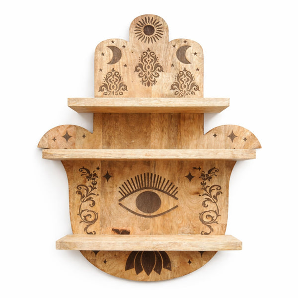 Hamsa Shaped Wall Shelf