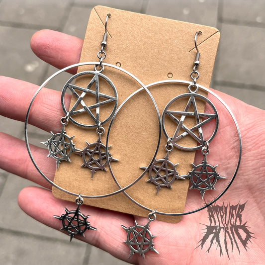 The Spellbound Earrings #2 statement pentagram earrings